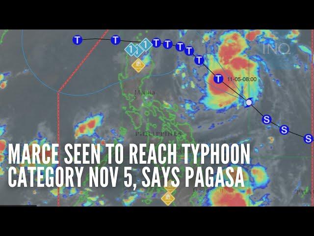 Marce seen to reach typhoon category Nov 5, says Pagasa