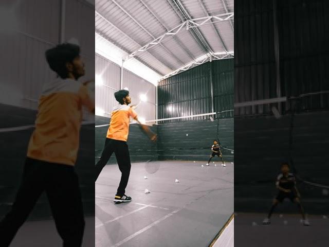 #badminton (attack defence practice )