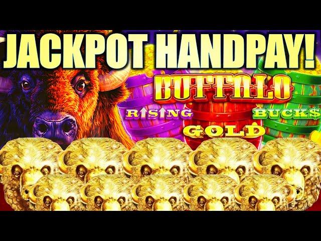 JACKPOT HANDPAY! TRIPLE FEATURE! AT LAST!!  BUFFALO TRIPLE POWER Slot Machine (ARISTOCRAT)