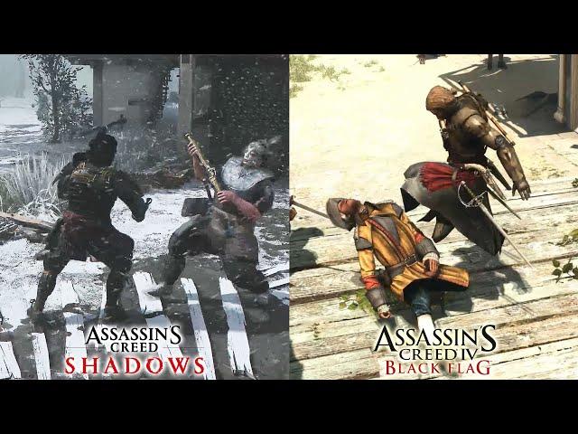 Unarmed Combat in AC: Shadows VS AC IV: Black Flag