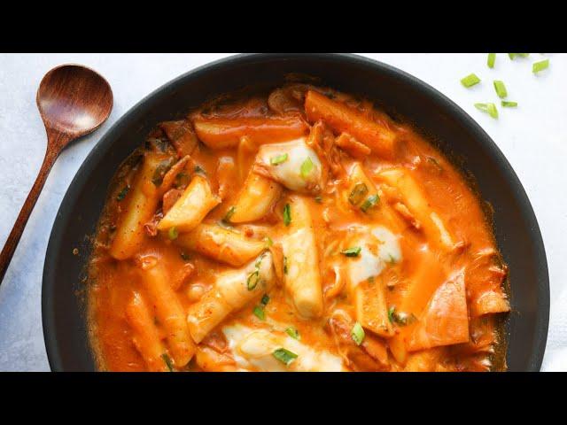 Creamy Korean Rose Tteokbokki #shorts