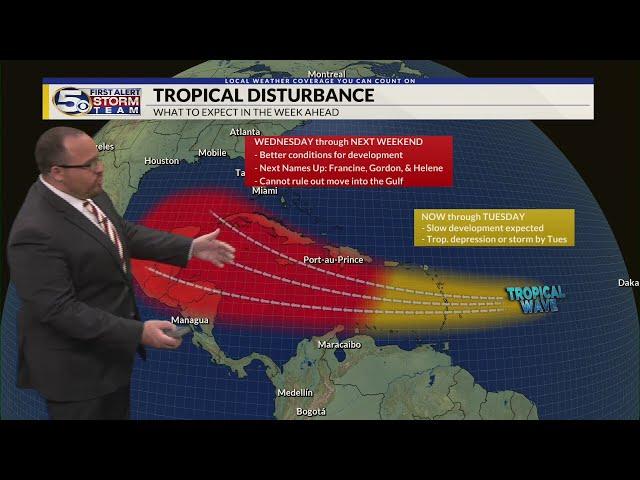 Tropical development in the Caribbean increasing