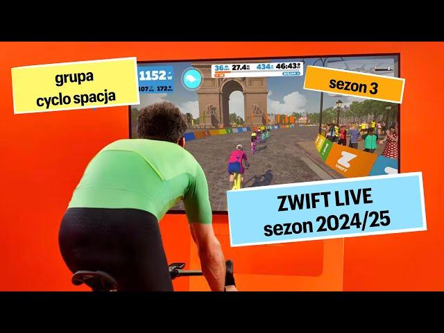 ZWIFT LIVE z widzami 60 min na dobranoc na rowerze