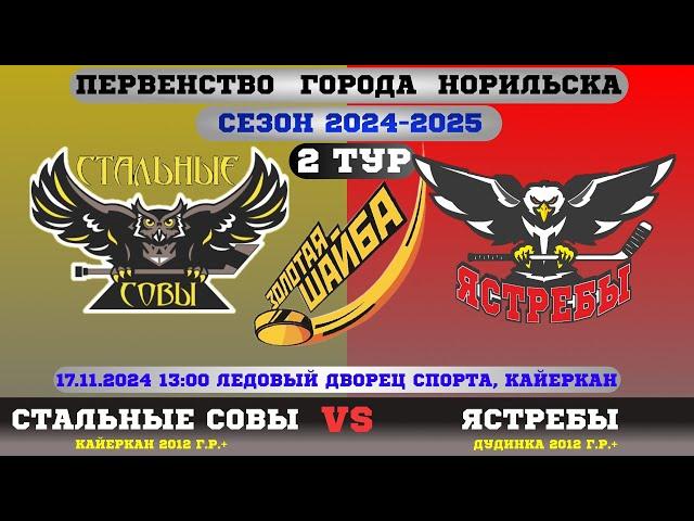 СТАЛЬНЫЕ СОВЫ  VS  ЯСТРЕБЫ  // 17.11.2024 // КАЙЕРКАН // ЗОЛОТАЯ ШАЙБА // 2 ТУР // СЕЗОН 2024-2025