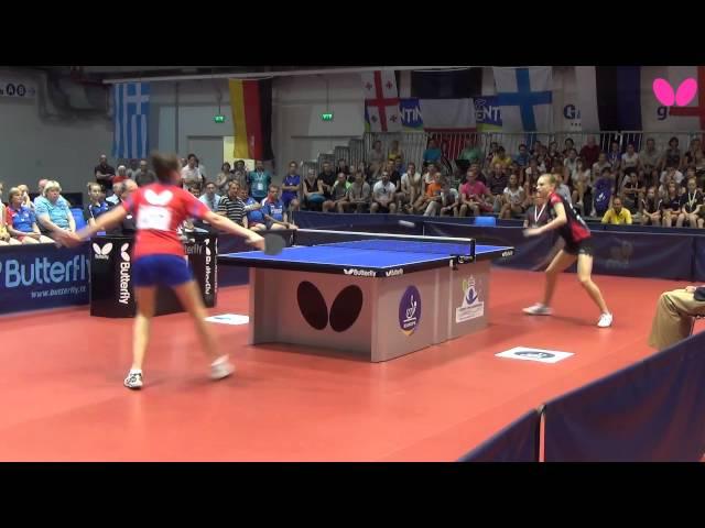 EYC 2014, Cadet Girls Singles: Adina DIACONU (ROU) vs. Maria TAYLAKOVA (RUS)