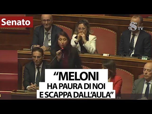 La deputata M5s: "Meloni ha paura di noi, quando parliamo esce dall'Aula. Non faccia la bulla"