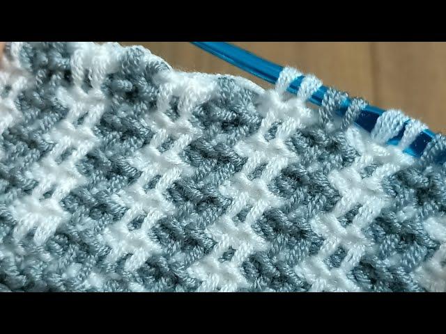 Amazing    very easy tunisian crochet baby blanket model online tutorial video #crochet#knitting