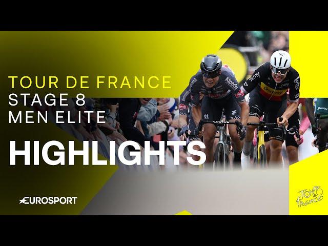 BATTLE AT THE FINISH! ️ | Tour de France Stage 8 Race Highlights | Eurosport Cycling