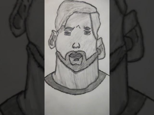 football player Messi Drawing #aditya art and craft#