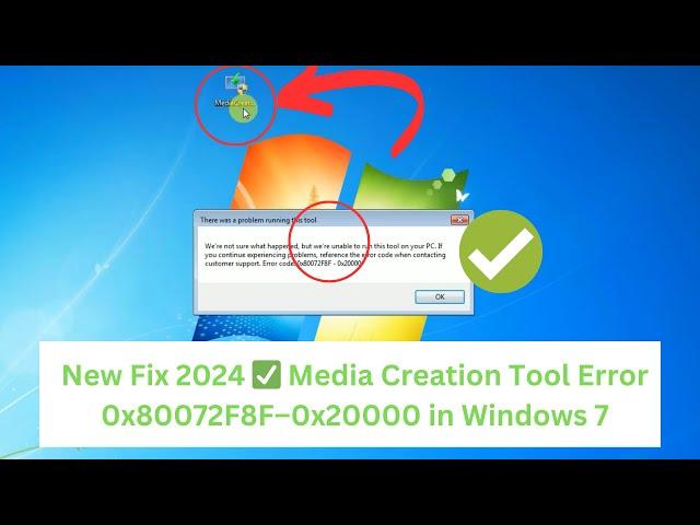 New Fix 2024  Media Creation Tool Error 0x80072F8F–0x20000 in Windows 7 || Upgrade Windows 7 to 10