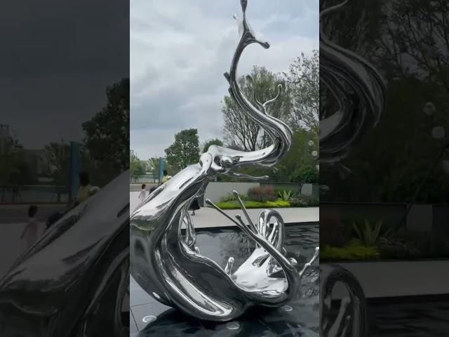 Stainless Steel Sculpture#sculpture #metalsculpture #LandscapeDesign#sculpture0755.com