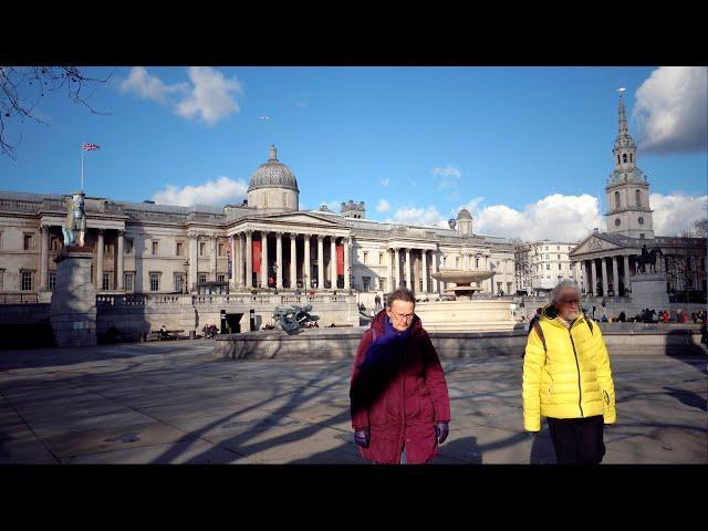 Art Gallery Square London UK 4K 英国伦敦国家美术馆广场