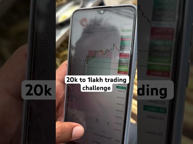 20k to 1lakh trading challenge optoin trading | #optiontrading #trading #livetrading #shorts