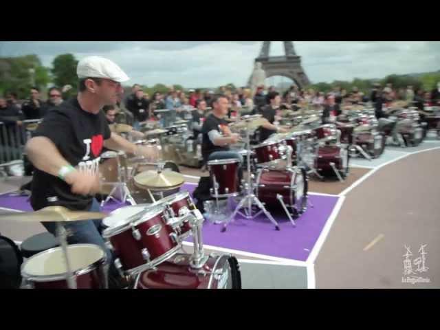 JamFlashMob La Baguetterie avec R3film - La Grande Jam 2013 - Trocadéro - 50 batteurs