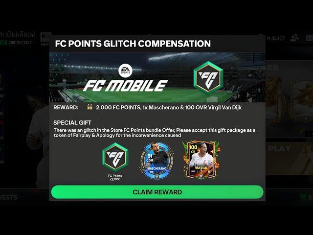 UPCOMING COMPENSATION GIFT PACKAGE CONFIRMED BY EA  FREE 2k FC POINTS & 100 OVR VAN DIJK FOR  