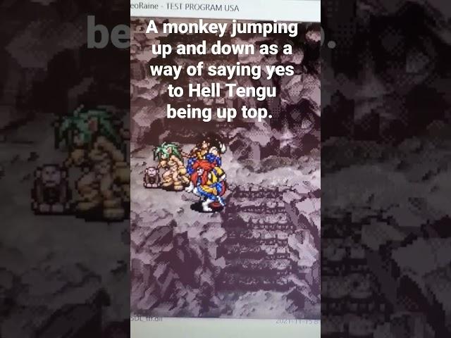 Samurai Shodown RPG: A Monkey Jumping Up and Down That Hell Tengu is At The Top of Yuzawa Springs