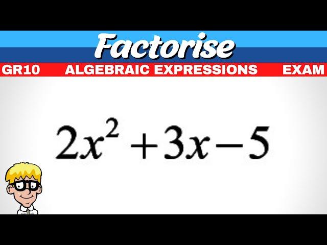 8a) Factorising trinomials grade 10 | Try