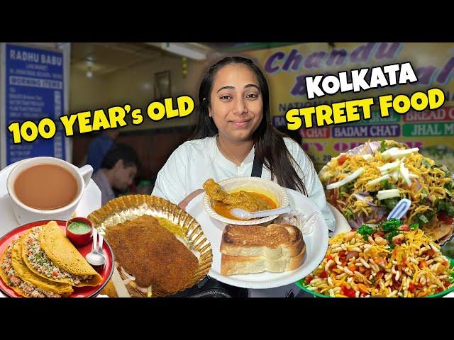 100 Year Old Street Food in South Kolkata-Puchka, Chilla, Radhu Babu Chicken Kosha & more