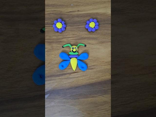 BUTTERFLY CLAY MODELING #Thaksan#butterfly#butterflysong#creative#beauty#viral#shorts#subscribe