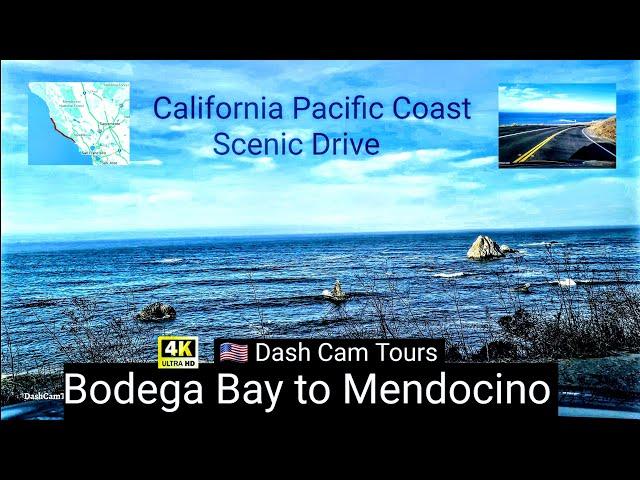 Scenic Drive - Bodega Bay, CA to Mendocino, CA - 4K