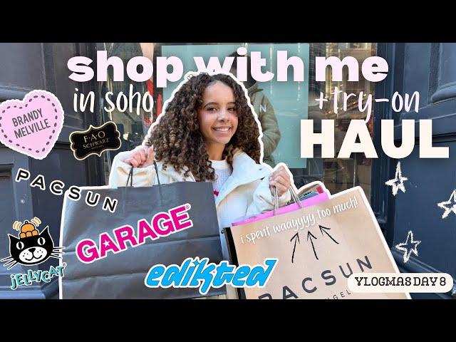 shop with me in NYC + try-on haul ️ VLOGMAS ep8 | *teen fashion* *outfit inspo* *winter outfits*