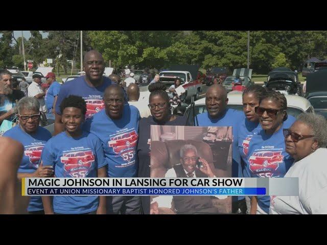 Magic Johnson returns to Lansing for Earvin Johnson Sr. Community Car Show