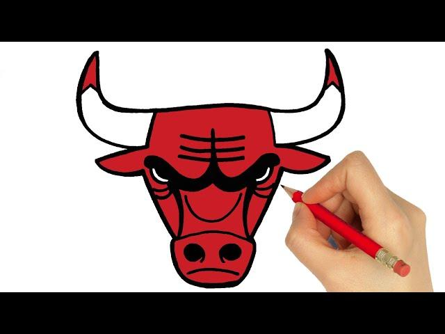 HOW TO DRAW CHICAGO BULLS LOGO