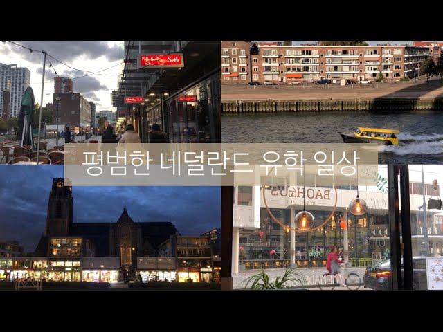 vlog #25 | 장보고 자전거 타는 네덜란드 유학 일상 | 헬스장, 버블티 카페 | 생활 용품 사오기 (실패ㅋ)