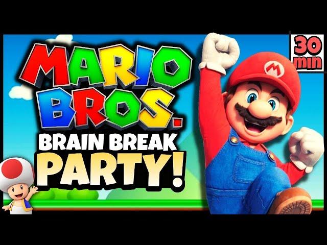 Super Mario Brain Break Party | Freeze Dance & Run | Just Dance | Jump Challenger