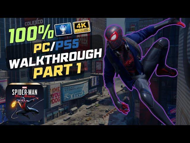 Spider-Man Miles Morales 100% Part 1 Full Main Story