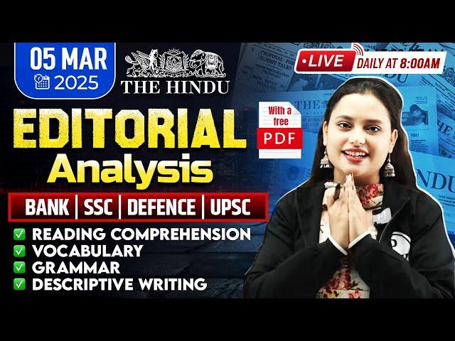 Hindu Editorial Analysis | 05 Mar 2025 | The Hindu Editorial, Vocab, Reading, Grammar | Rupam Ma'am