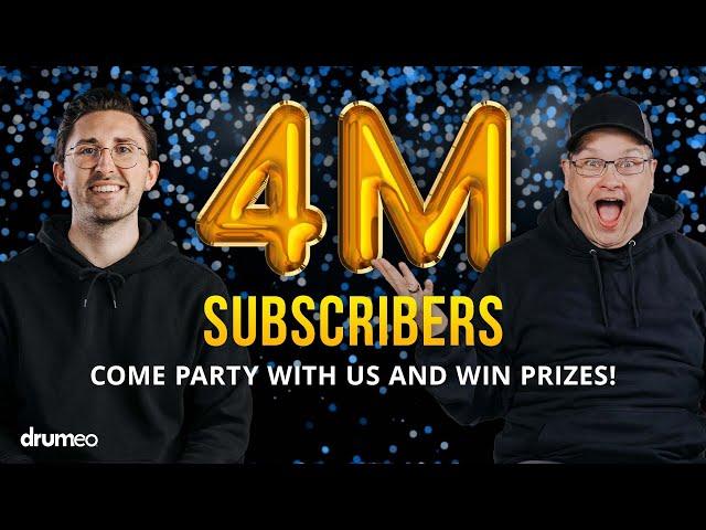 The Drumeo 4-2-1M Live Celebration (Win Prizes) 