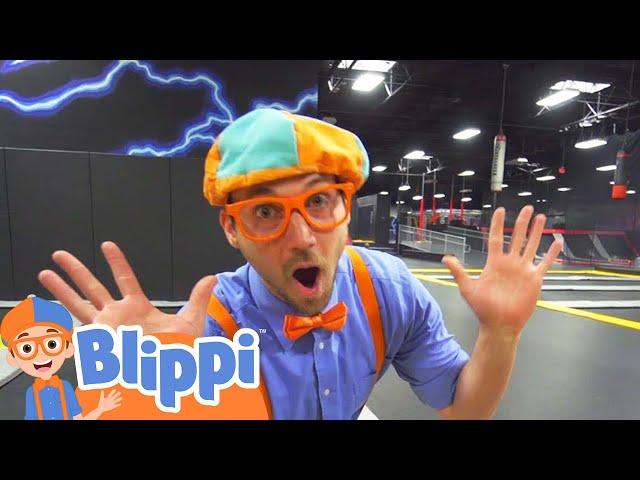 Blippi Visits an Indoor Trampoline Park | Kids Show | Fun Time for Kids 