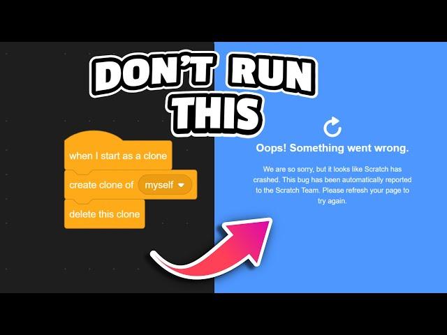 NEVER DO this on SCRATCH !