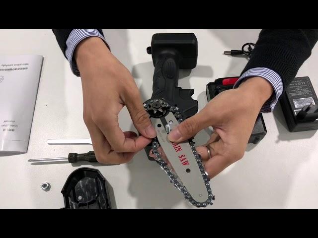 HOW to assemble mini pruning Chainsaw