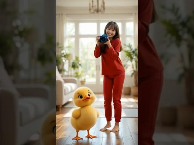The duckling bought a digital camera and went home to take photo.#funny #cute#shorts #pets#ducklings