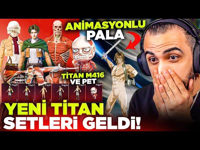 ŞEKİL DEĞİŞTİREN 5'Lİ TİTAN SETLER GELDİ  ANİMASYONLU PALA, TİTAN M416 VE PET EFSANE | PUBG MOBILE