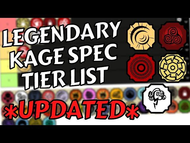 *UPDATED* Kage Spec Tier List | Shindo Life