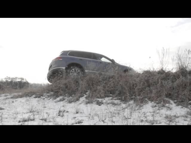 Диагональное вывешивание Фольксваген Туарег (diagonal hanging test drive VW Touareg)