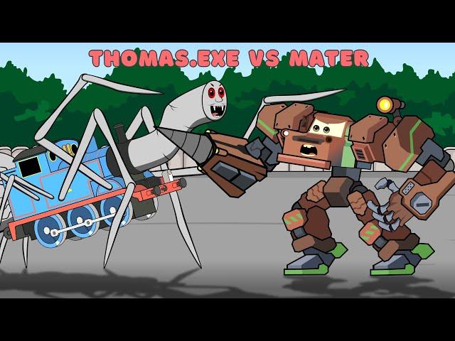 Thomas EXE VS McQueen & Mater #soloanimation