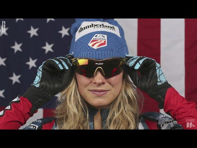 Cross country skier and Minnesotan Jessie Diggins prepares to compete in Beijing