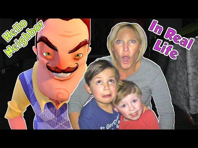 Hello Neighbor In Real Life in the Dark | DavidsTV