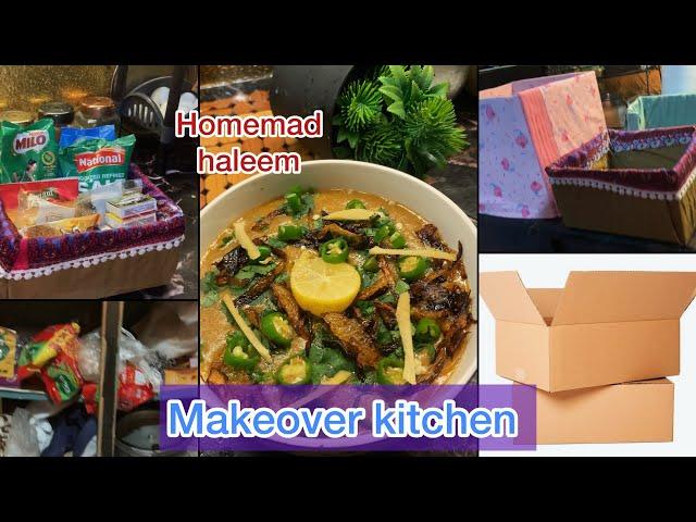 Homemad haleem | makeover kitchen | diy organizer box at home