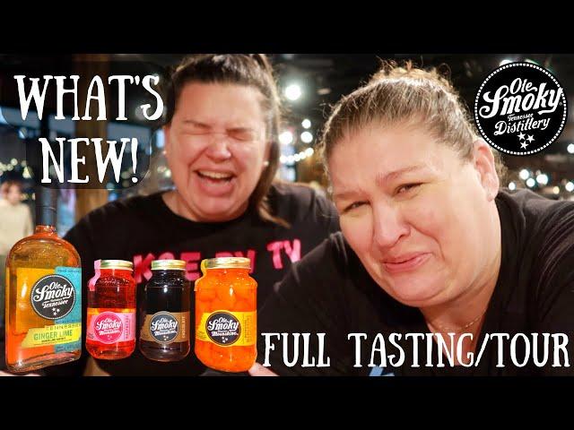 BRAND NEW 2023 FLAVORS AT OLE SMOKY DISTILLERY IN GATLINBURG, TN | FULL MOONSHINE TASTING & TOUR