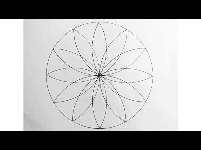 Geomertic Mandala Art ll Geomertey trick ll Easy & Quick