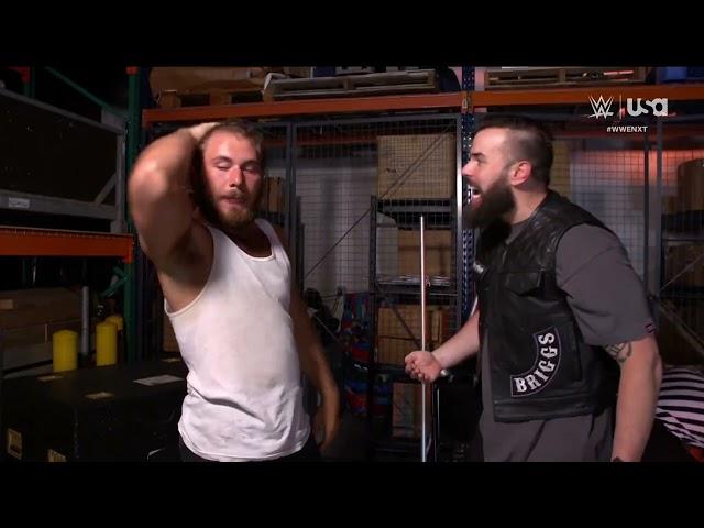 Brooks Jensen attacks Je'Von Evans at Backstage: NXT, Jul. 9, 2024