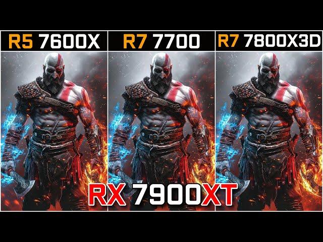 RYZEN 5 7600X vs RYZEN 7 7700 vs  RYZEN 7 7800X3D | RX 7900 XT | Test in 10 Games | 1080p & 1440p