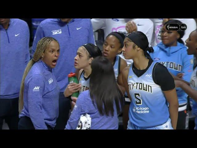 Chennedy Carter Foul On DiJonai Carrington Reviewed | Chicago Sky vs Connecticut Sun WNBA basketball