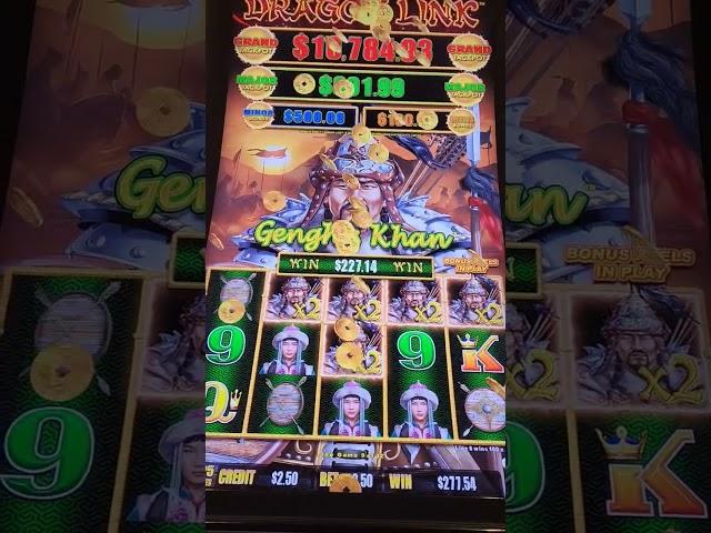 MASSIVE LINE HIT ON GENGHIS KHAN X2 X2 X2 X2 $2.50 BET BALLY'S AC! #shorts #slot #gambling #casino