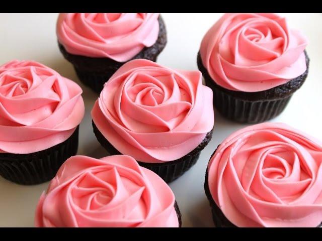 How to Frost a Rose Cupcake in 5 Seconds